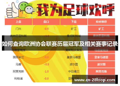 如何查询欧洲协会联赛历届冠军及相关赛事记录 如何查询欧洲协会联赛历届冠军及相关赛事记录