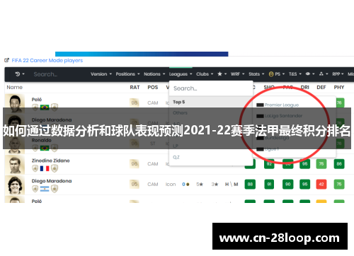 如何通过数据分析和球队表现预测2021-22赛季法甲最终积分排名